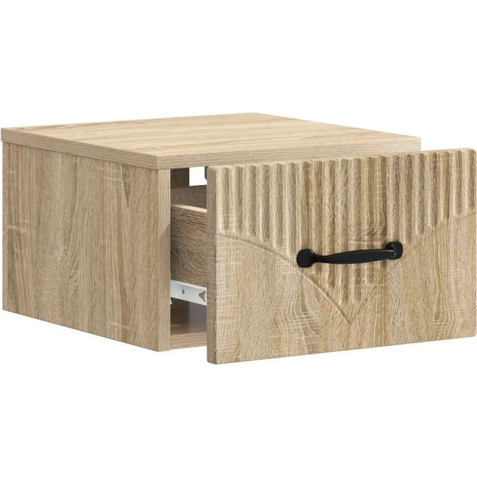 vidaXL Wandbeugel Bedkast Sonoma Eiken 34,5 x 33 x 20 cm Bewerkt hout, foto 3