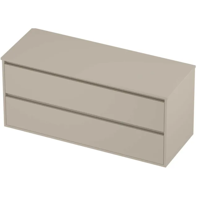 Proline Deck Badmeubelset Greeploos Symmetrisch Kader 2 Laden 120x46x54 cm Soft Linen Beige