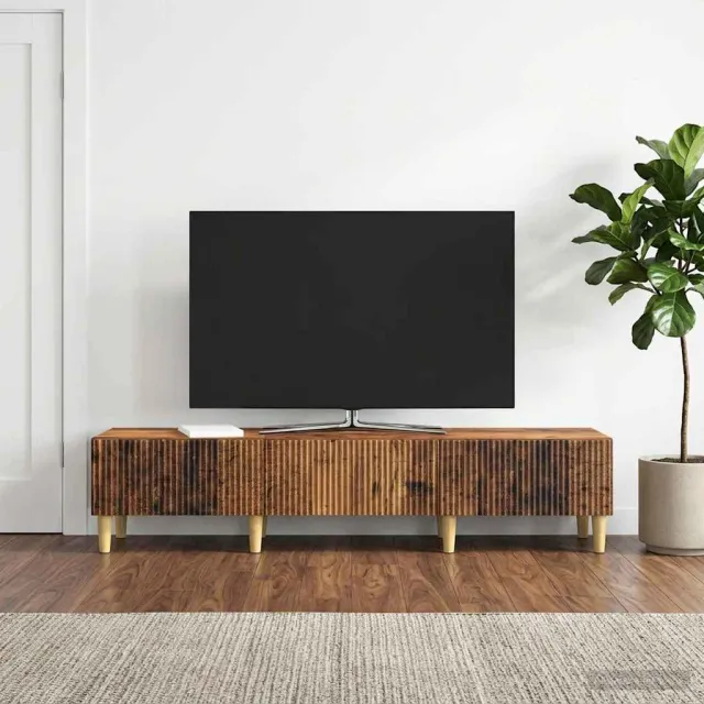 vidaXL TV-kast met lade Oud hout 147 x 34,5 x 30 cm Bewerkt hout bruin, foto 2