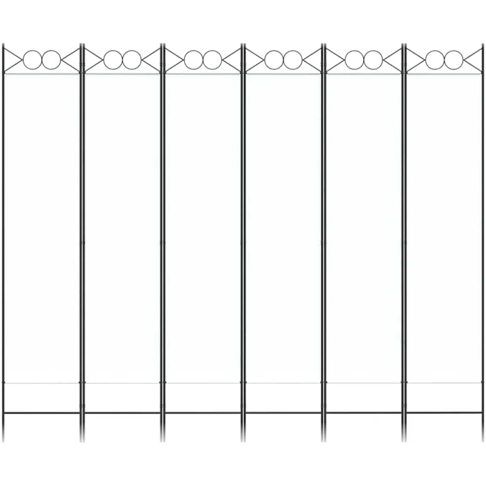 vidaXL Kamerscherm met 6 panelen 240x200 cm stof wit