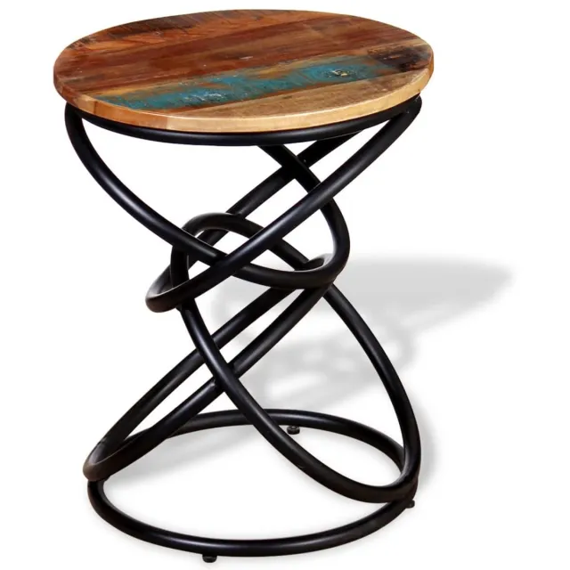 vidaXL Bijzettafel - massief - gerecycled - hout meerkleurig