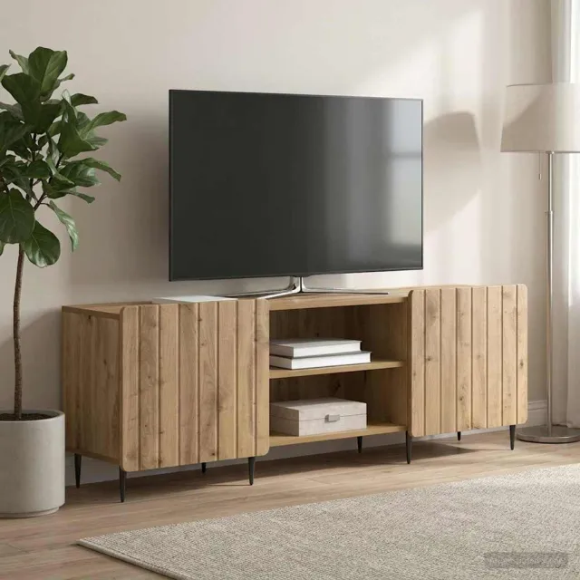 vidaXL TV-kast 150 x 31 x 52 cm Artisanaal eiken Bewerkt hout, foto 2