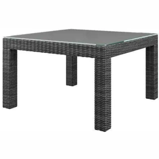 Oltre Milano - Vierkante Tuintafel - 110 x 110 cm - Grijs Polyrattan