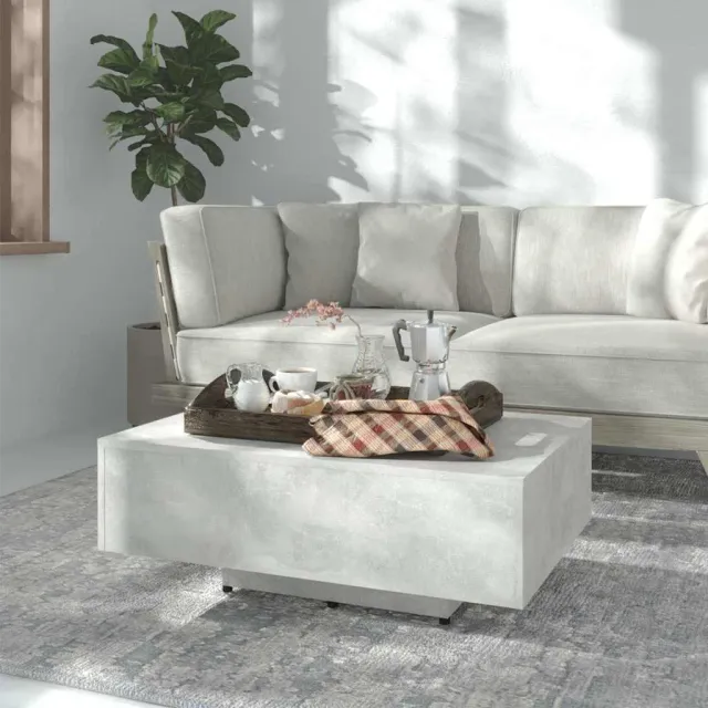 vidaXL Salontafel 85x55x31 cm bewerkt hout betongrijs grijs, foto 2