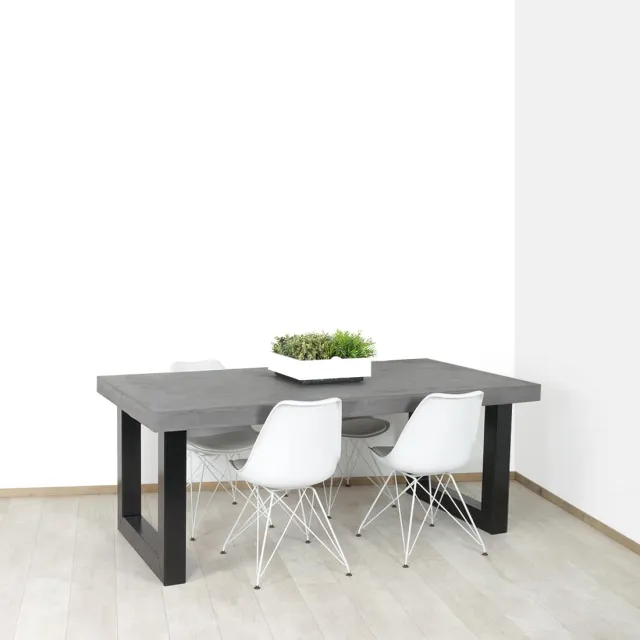 Betonlook tafel Avoga met U poten