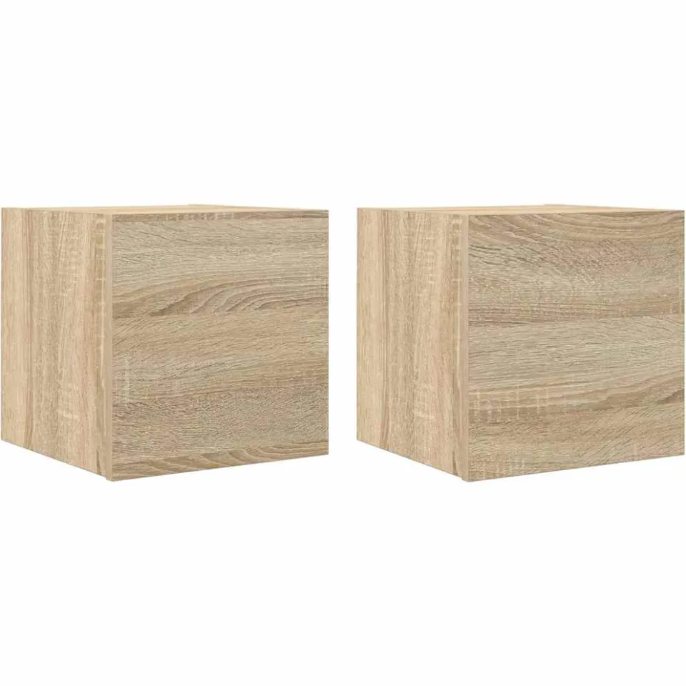 vidaXL Tv-wandmeubelen 2 st 30,5x30x30 cm sonoma eikenkleurig, foto 3