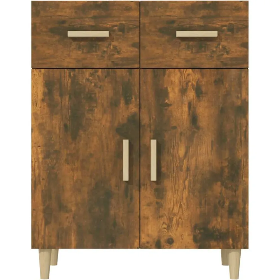 vidaXL Dressoir 69,5x34x89 cm bewerkt hout gerookt eikenkleurig, foto 4