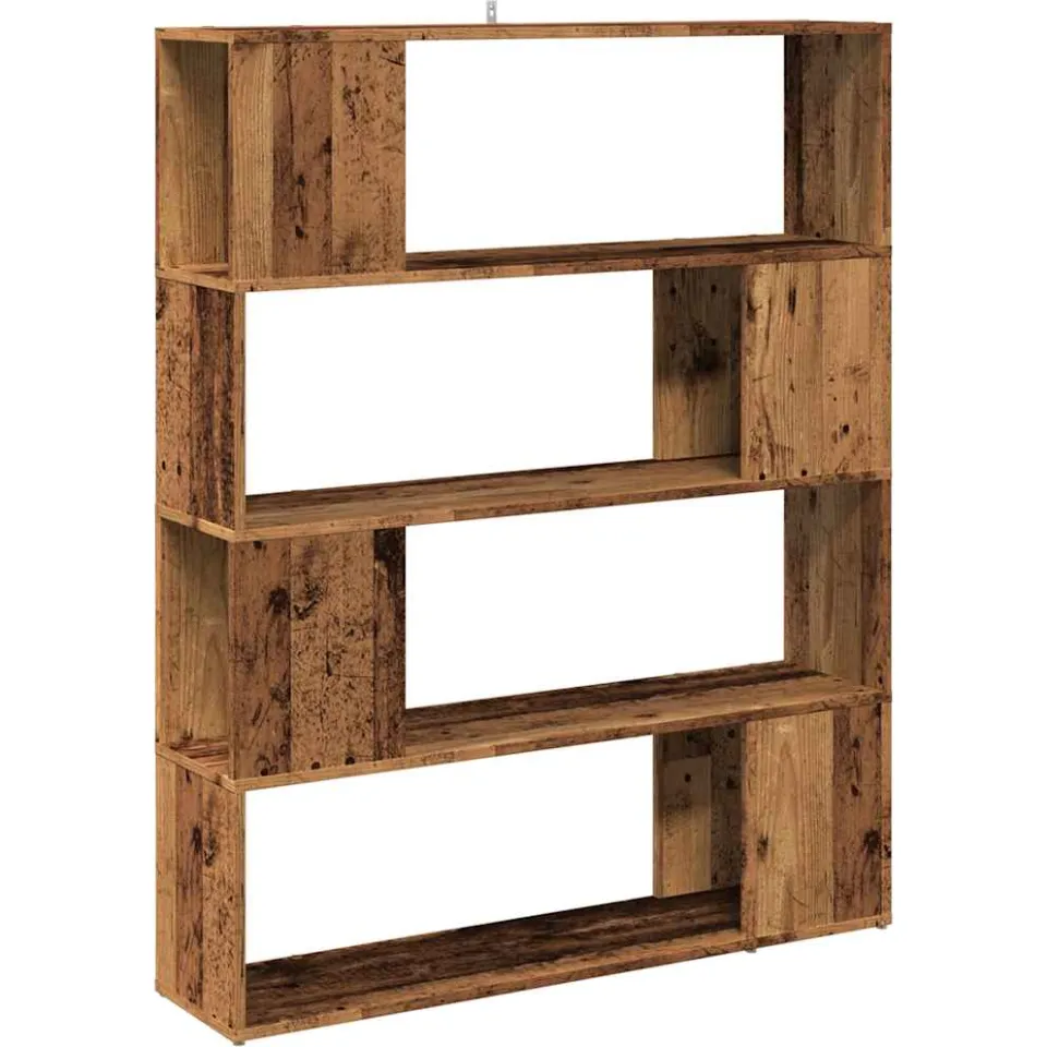 vidaXL Boekenkast / kamerscherm 100x24x124,5 cm oud houtkleurig bruin, foto 3