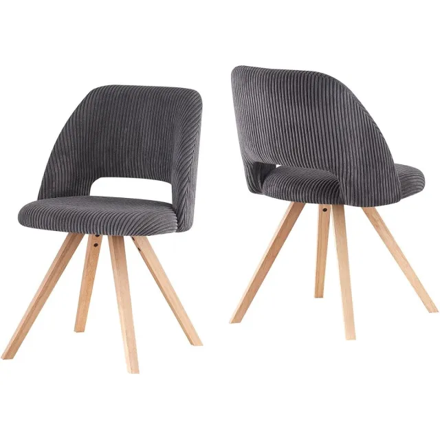 Ibenzoa Duurzame Metalen Eetkamerstoelen Set - 2 Stuks - Robuust en Modern Design grijs