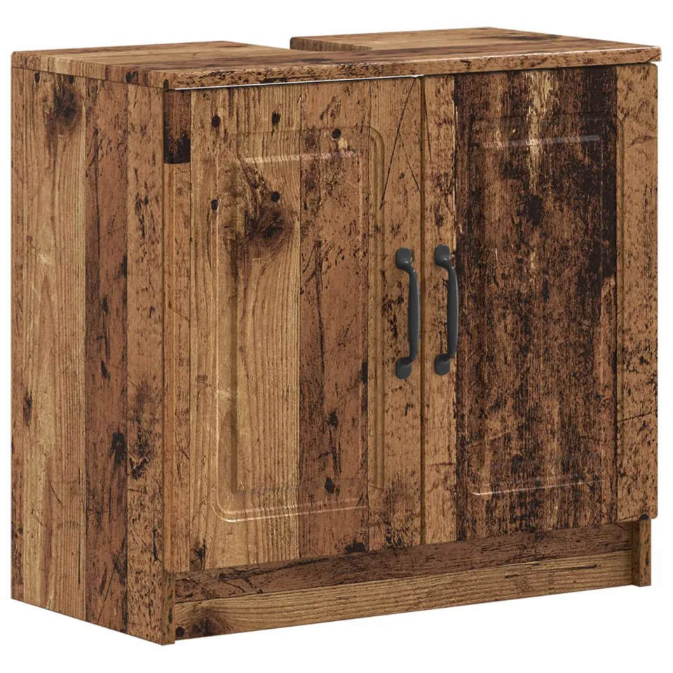 vidaXL Badkamer wastafelkast UTRECHT Oud hout 59,5 x 31,5 x 59 cm bruin, foto 3