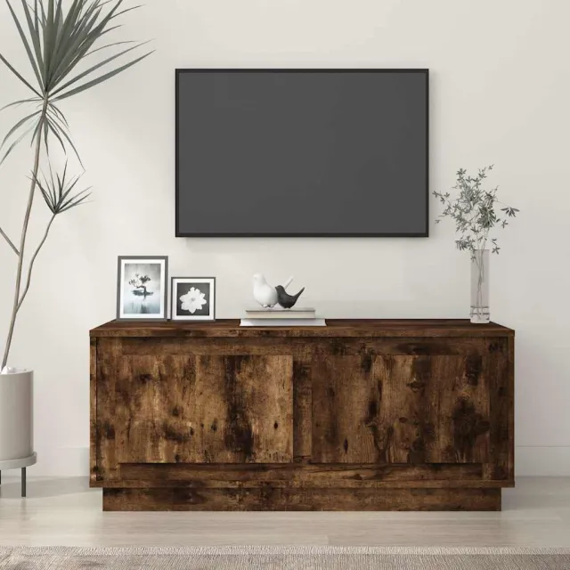 vidaXL Salontafel 102x50x44 cm bewerkt hout gerookt eikenkleurig, foto 2