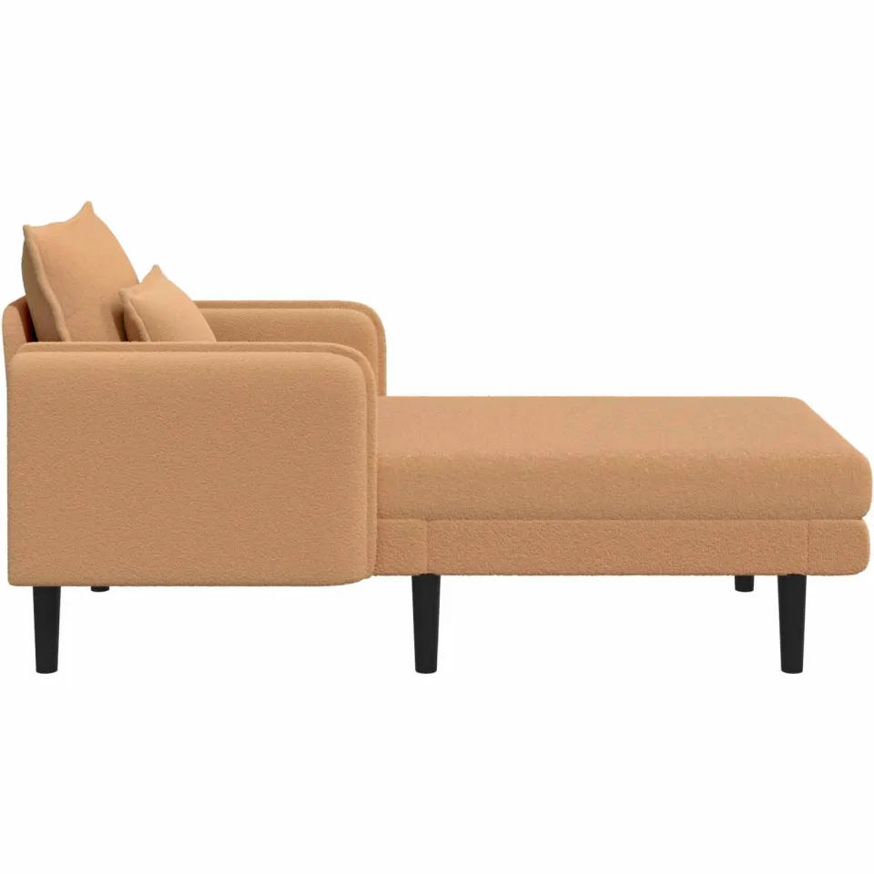 vidaXL Grote chaise longue Beige Bouclé, foto 4
