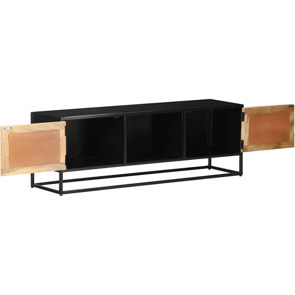 vidaXL Tv-meubel 120x30x40 cm ruw mangohout bruin, foto 3