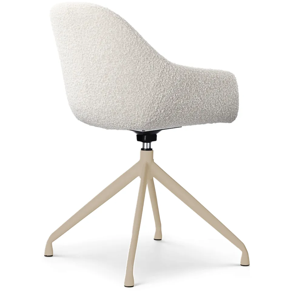 Nolon Nola-Mae draaibare eetkamerstoel bouclé beige - beige onderstel, foto 4