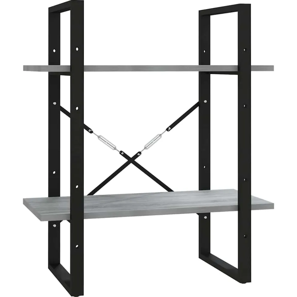 vidaXL Boekenkast 60x30x70 cm bewerkt hout grijs sonoma eikenkleurig