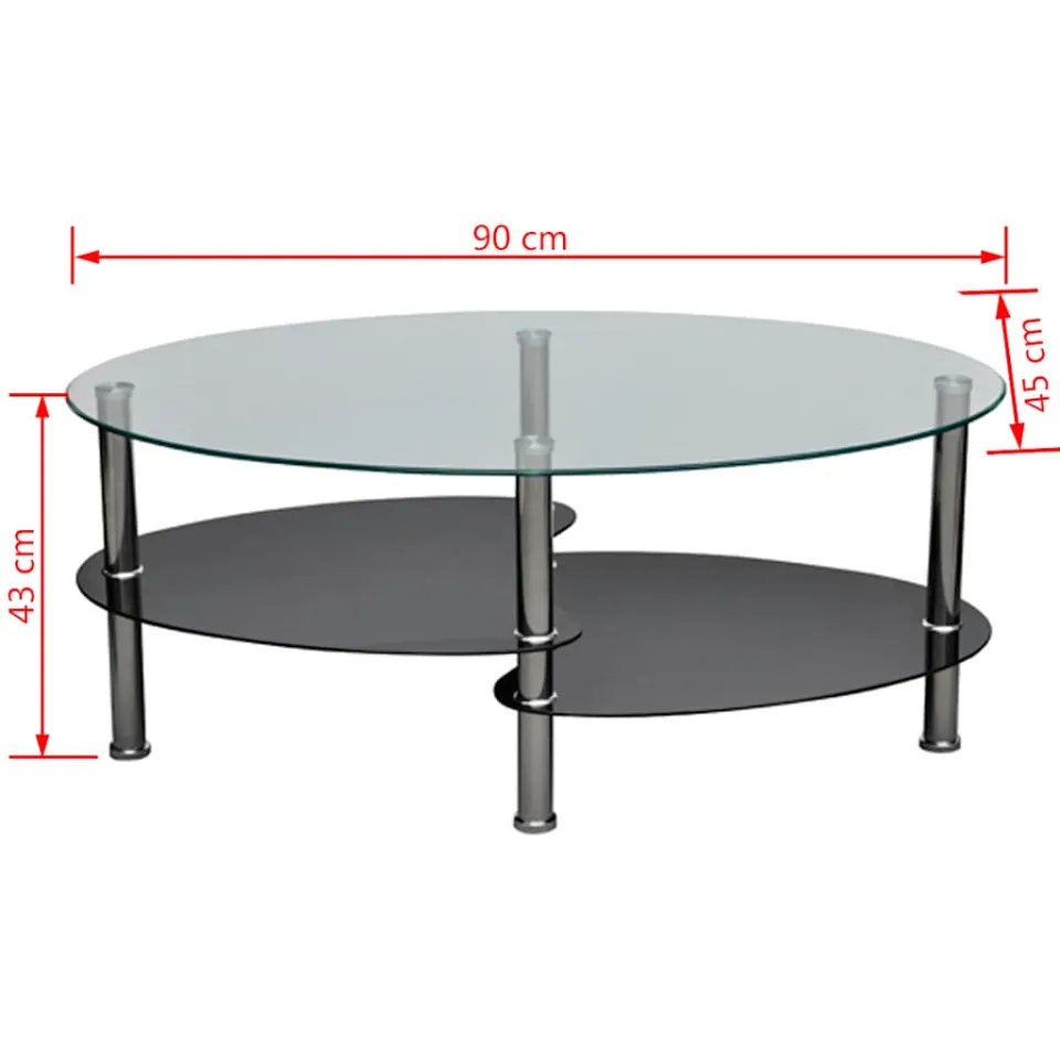 vidaXL Salontafel met exclusief ontwerp zwart, foto 3