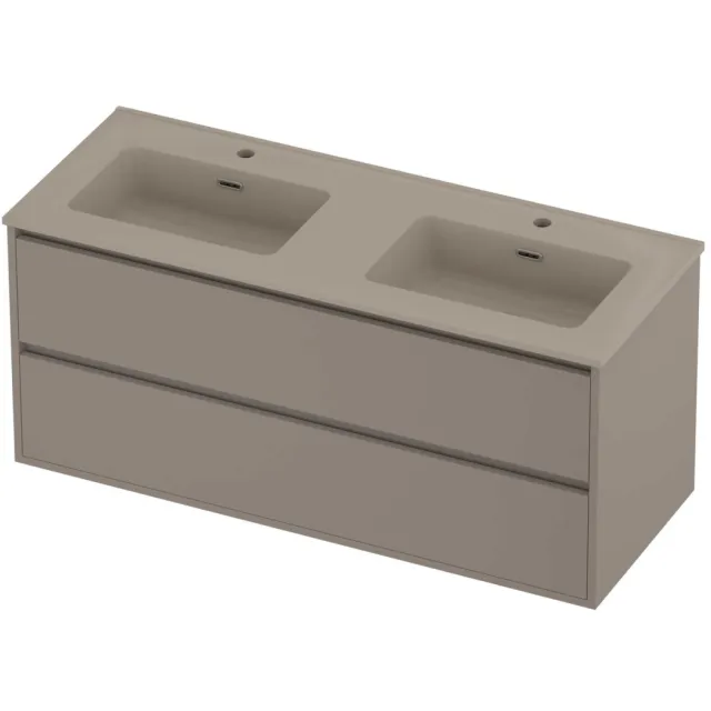 Proline Tribute Badmeubelset Porselein 2 Gaten 120x46x54 cm Mat Crème Cotton Clay Beige