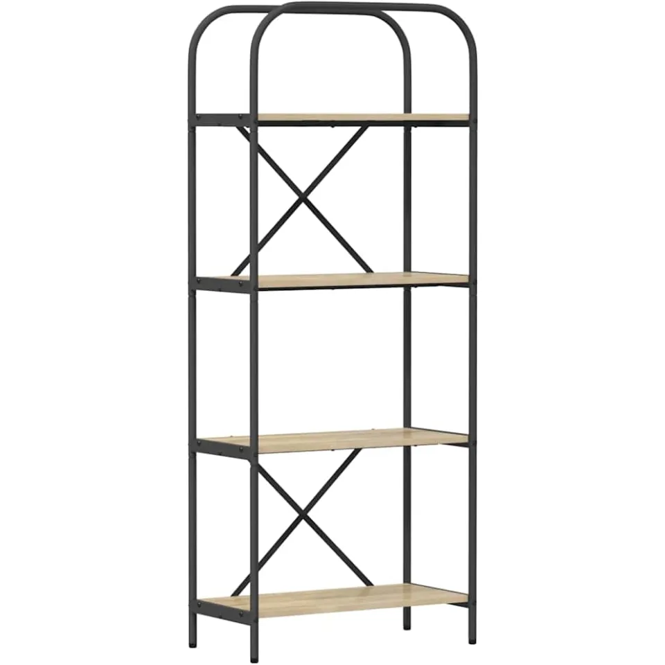 vidaXL Boekenkast 4-laags 60 x 30 x 146 cm Bewerkt hout Sonoma Eiken, foto 3