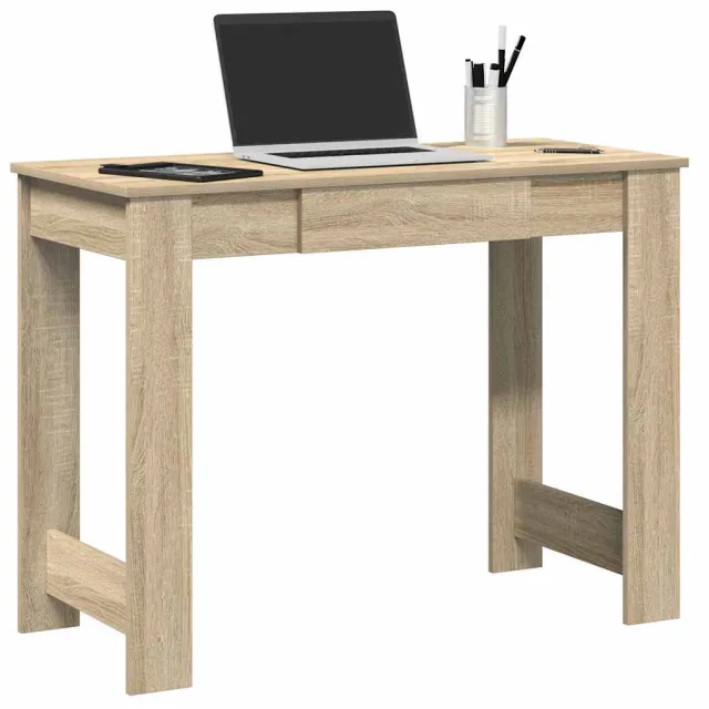 vidaXL Bureau 100x45x75 cm bewerkt hout sonoma eikenkleurig Bruin