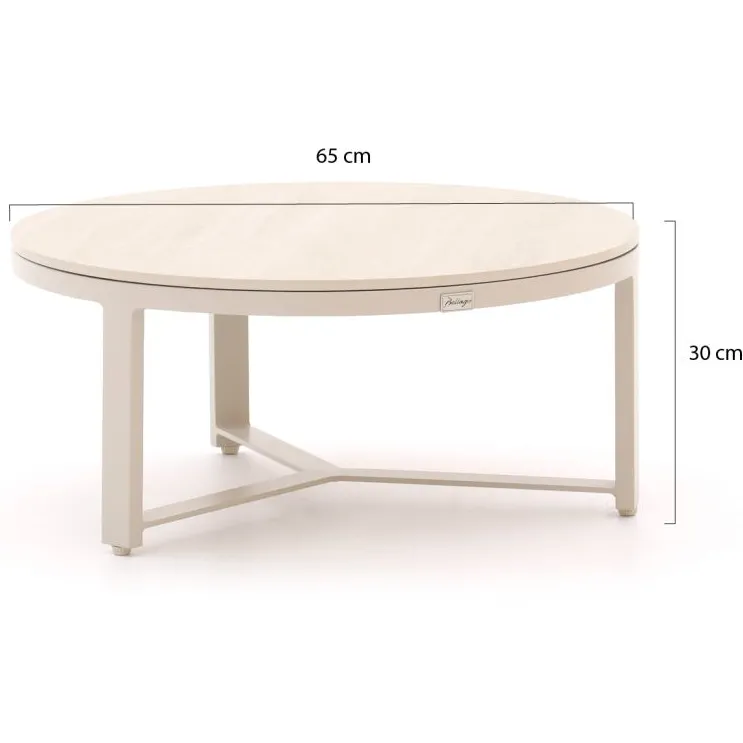 Bellagio tuinmeubelen Bellagio Ficarolo lounge tuintafelset ø85cm(h:35cm)/ø65cm (h:30cm) taupe, foto 2