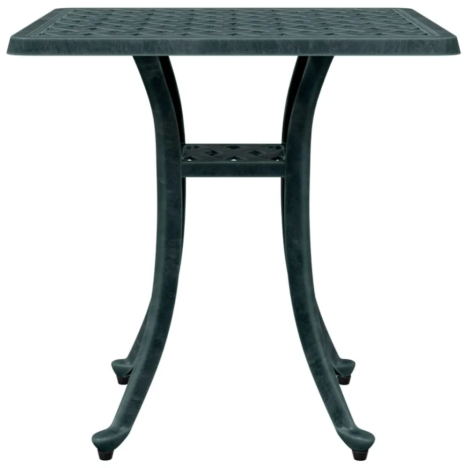 vidaXL Tuintafel 53x53x53 cm gietaluminium groen, foto 4