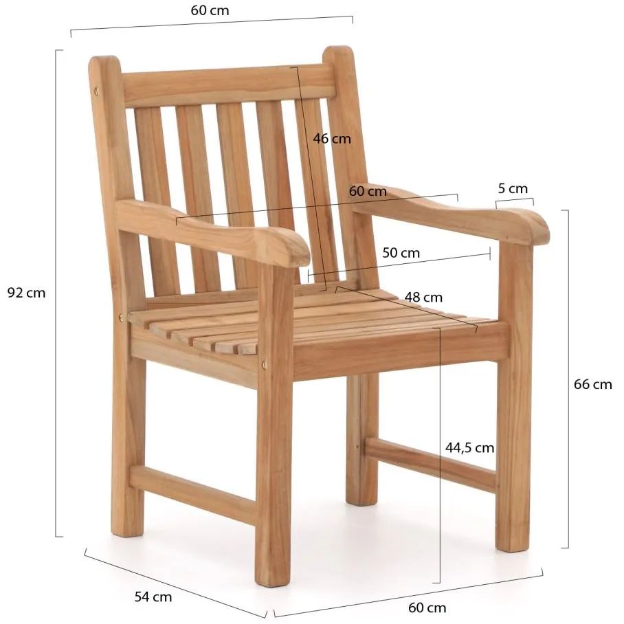 Sunyard Furniture Sunyard Wales/Liverpool 210cm dining tuinset 7-delig bruin, foto 2