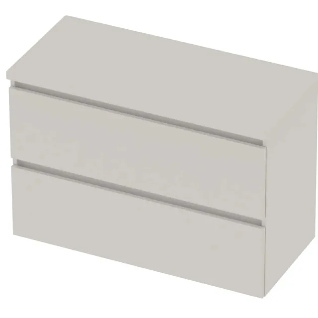 Basic-Line Deck 46 Badmeubelset Greeploos 100x46x66 cm Ice White Wit