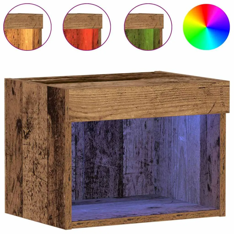 vidaXL Tv-meubelset 2 st Oudhout Bewerkt hout bruin, foto 4