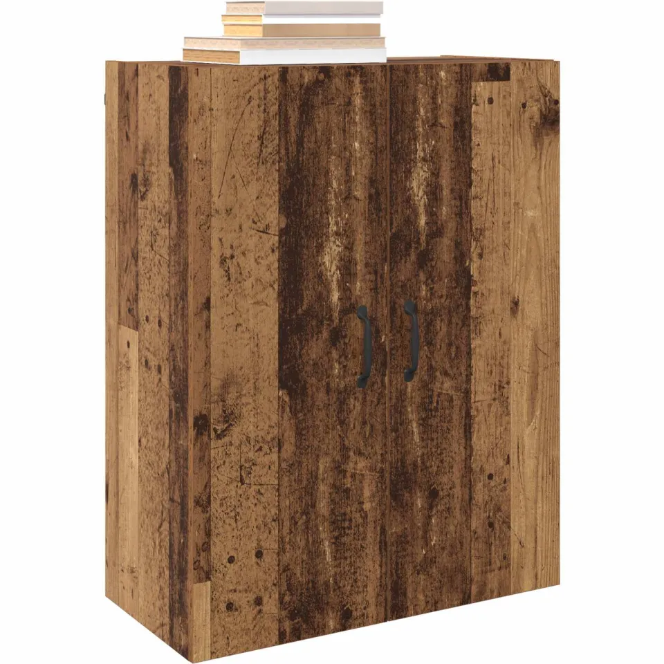 vidaXL Wandkast 2 st Oudhout 69,5 x 34 x 90 cm Bewerkt hout Bruin