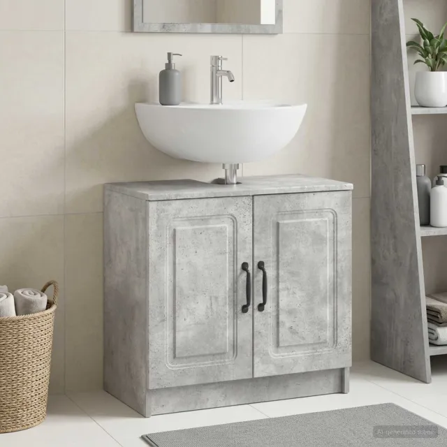 vidaXL Badkamer wastafelkast UTRECHT Betongrijs 59,5 x 31,5 x 59 cm
