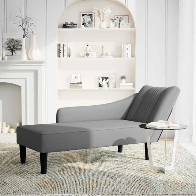 vidaXL Chaise longue met rechterarmleuning fluweel geel