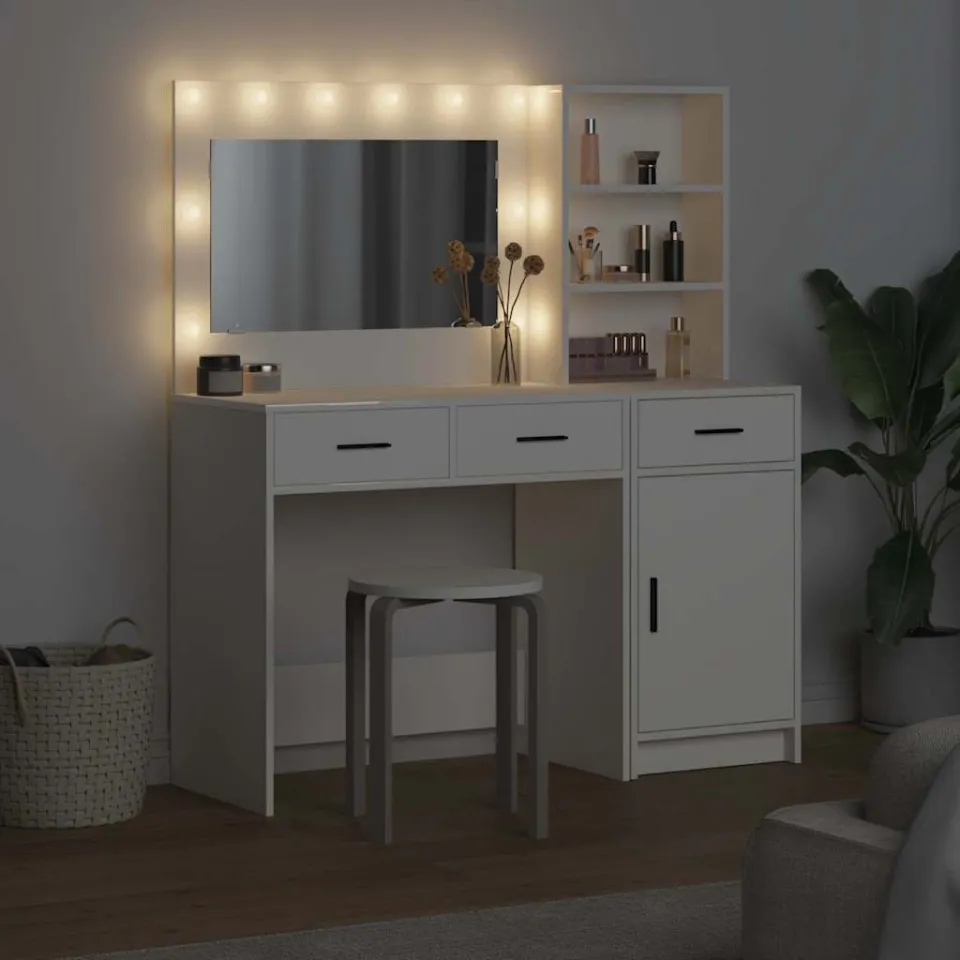 vidaXL Plafondtafel 2 st Wit 78,5 x 41 x 135 cm Bewerkt hout, foto 3