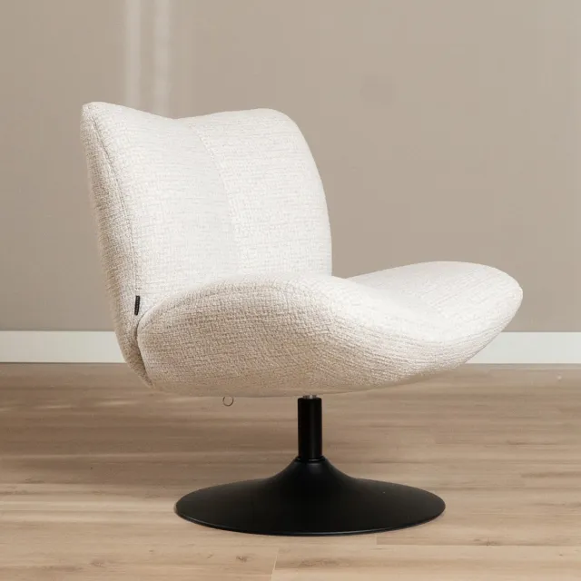 Bronx71 Draaifauteuil Moira gemêleerde stof beige