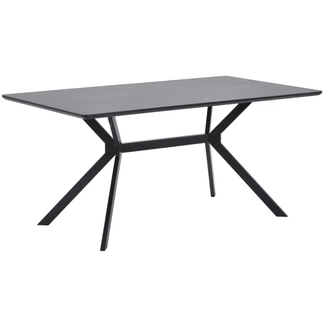 WOOOD Bruno Eettafel - Mdf - Zwart - 160x90 black