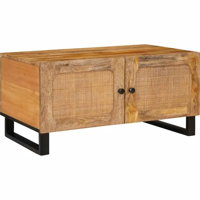 vidaXL Salontafel Naturel 80 x 50 x 40 cm Massief Mango Hout Bruin