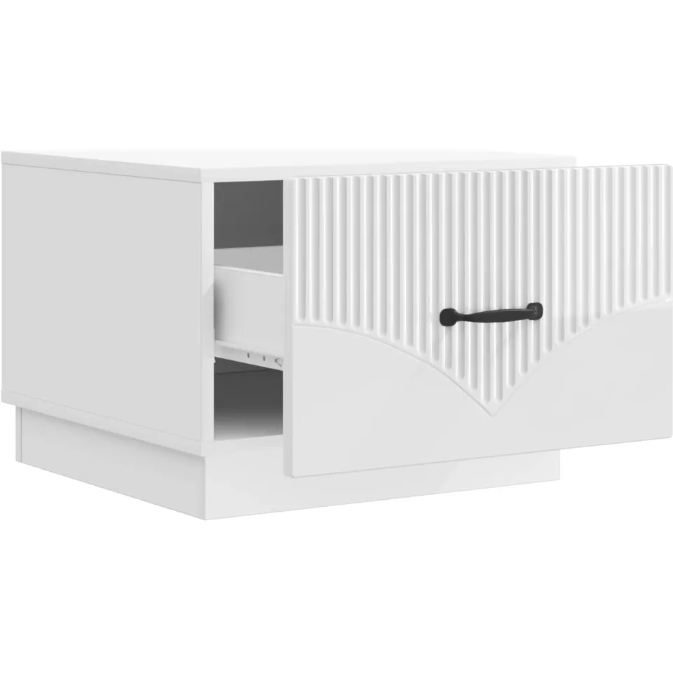 vidaXL Salontafel Hoogglans Wit 49 x 50 x 37 cm Bewerkt hout, foto 4