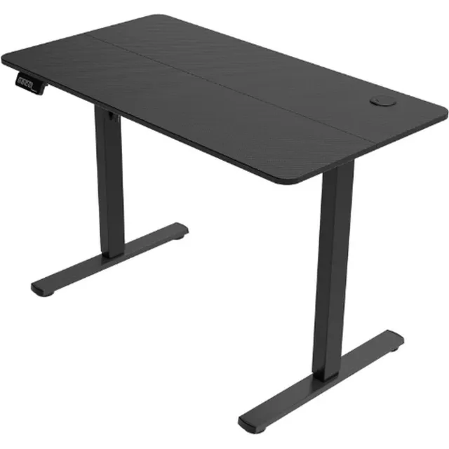 Thuys Hoogte Verstelbaar Bureau 73 – 118Cm – Metalen Frame – Koptelefoonhouder En Kabelbeheer – Verstelbaar Bureau 110 X 60Cm – Zwart
