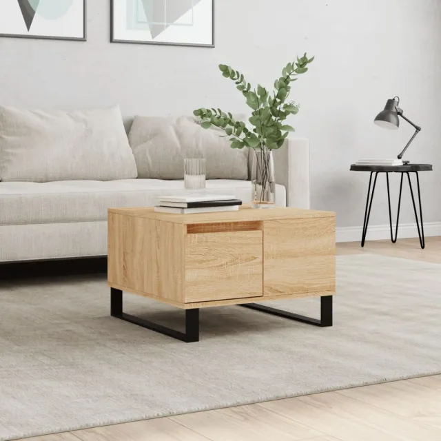 vidaXL Salontafel 55x55x36,5 cm bewerkt hout sonoma eikenkleurig, foto 2