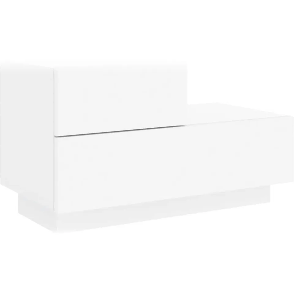vidaXL Nachtkastje met LED-verlichting 70x36x40,5 cm wit, foto 4