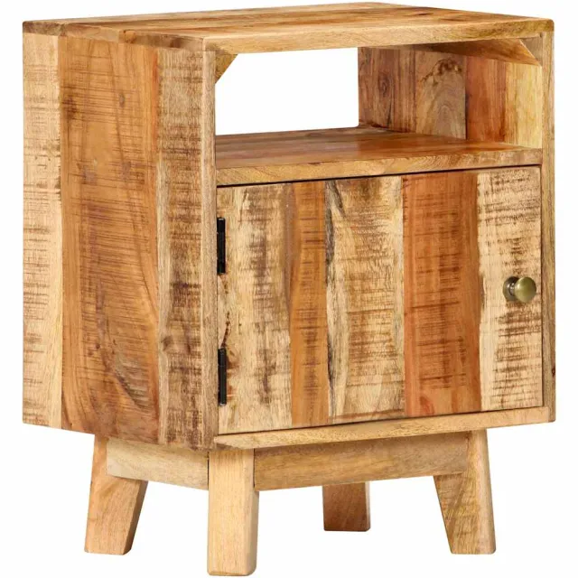 vidaXL Nachtkastje 40x30x50 cm ruw mangohout Bruin