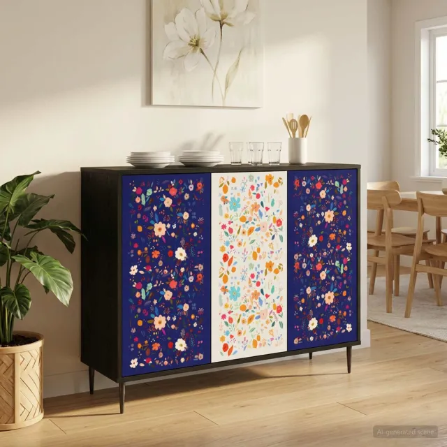 vidaXL Dressoir MAINZ Zwart eiken 102 x 33 x 76 cm Bewerkt hout, foto 2
