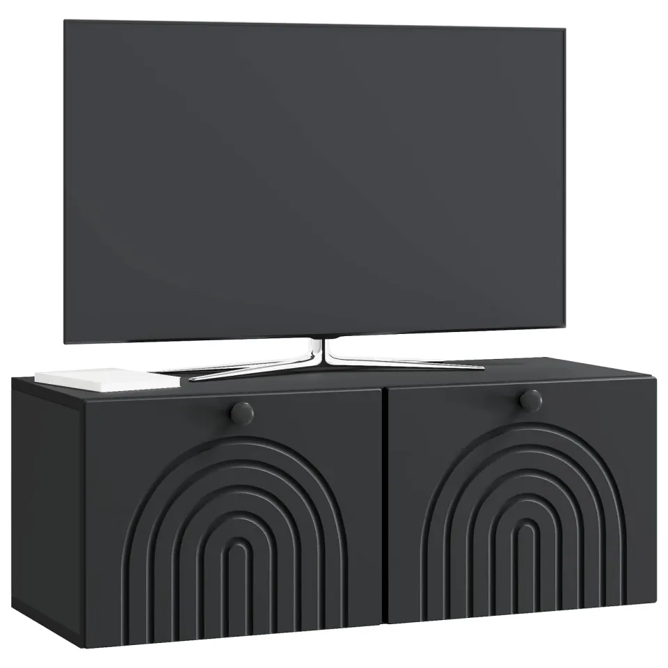 vidaXL Wandbeugel TV-kast Zwart 78,5 x 31 x 30 cm Bewerkt hout