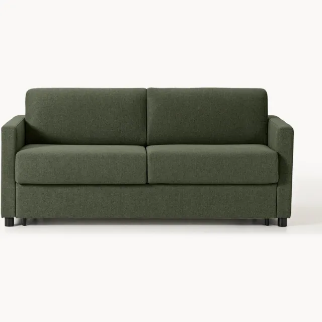 Westwing Collection Slaapbank Morgan met matras (2-zits) Groen