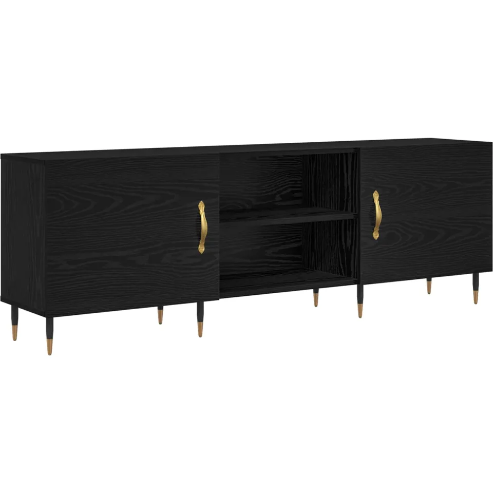 vidaXL TV-kast 150 x 30 x 50 cm Zwart eiken Bewerkt hout, foto 3