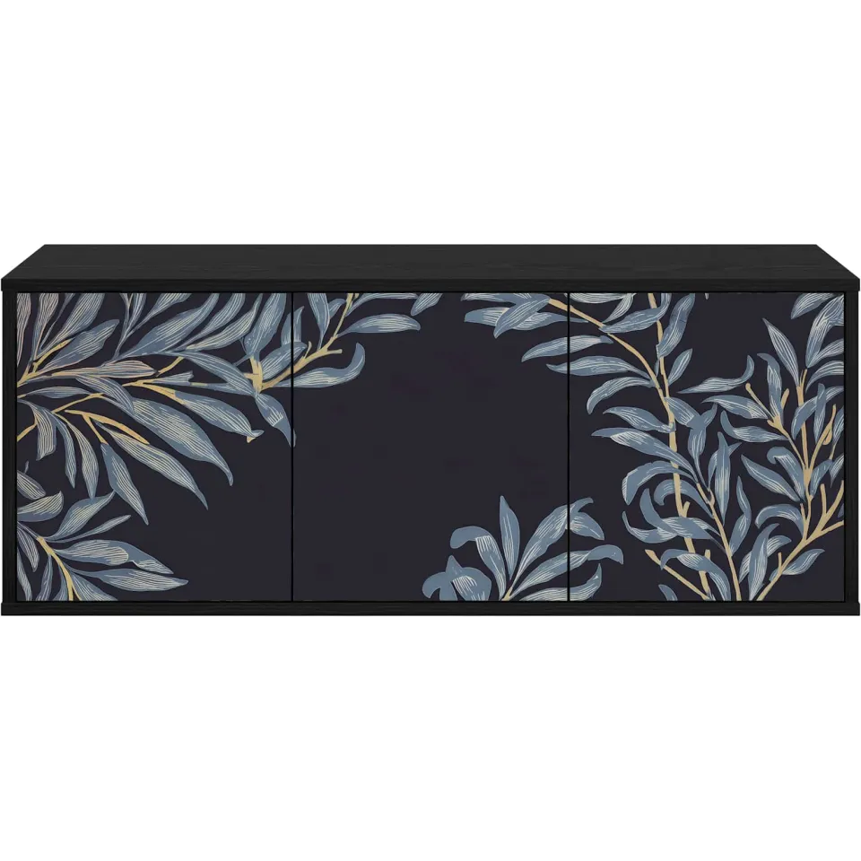 vidaXL Wandgemonteerd tv-meubel DOKKUM 102 x 33 x 40 cm Zwart eiken, foto 4