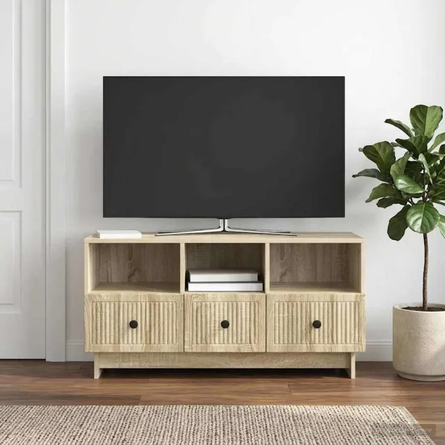 vidaXL TV-kast met lade Sonoma Eiken 102 x 34,5 x 50 cm Bewerkt hout, foto 2