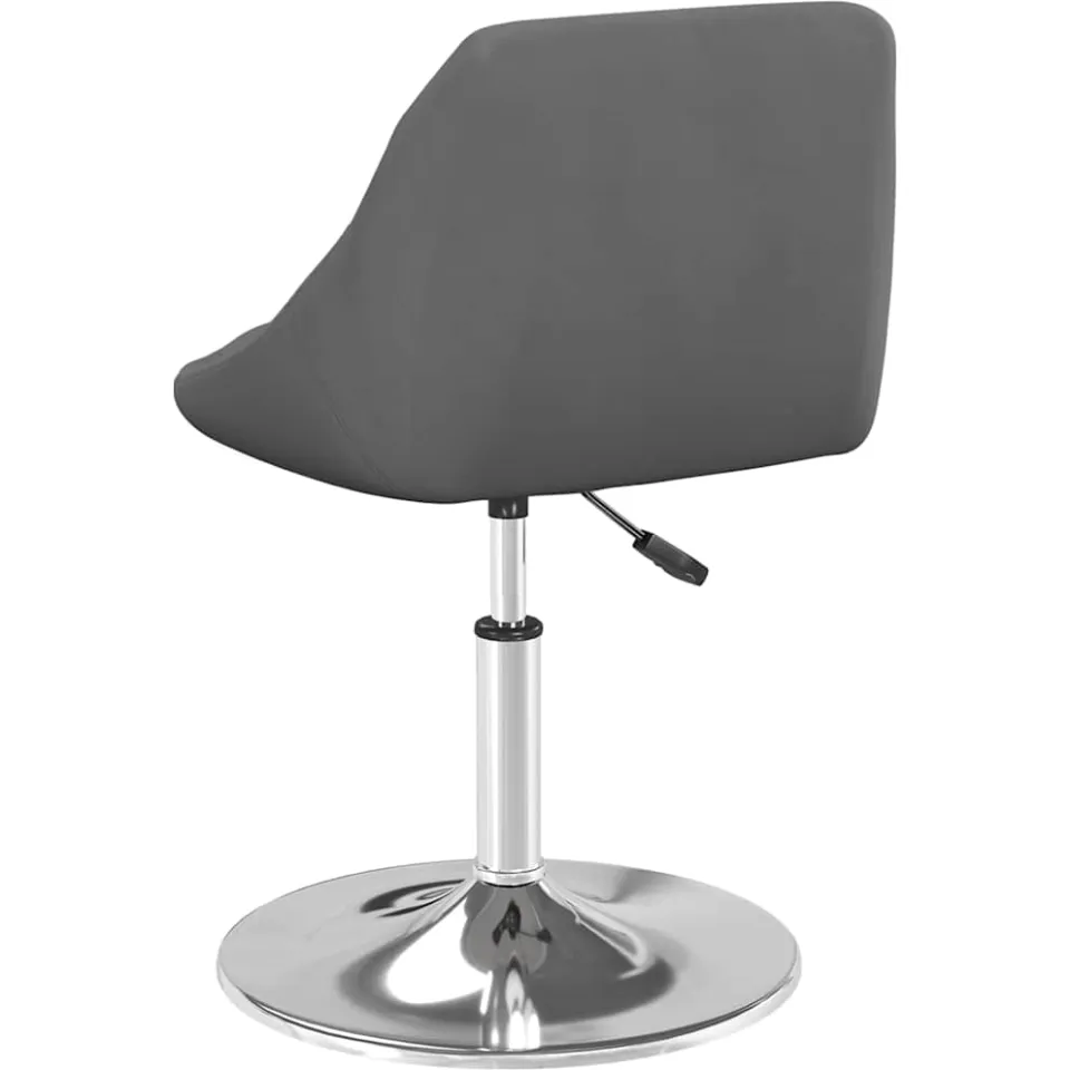vidaXL Eetkamerstoelen draaibaar 6 st fluweel donkergrijs grijs, foto 4