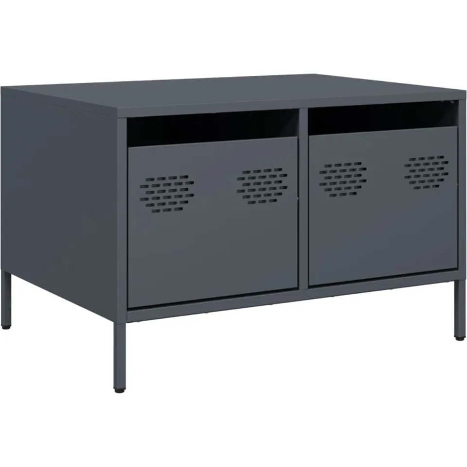 vidaXL Tv-meubel 68x50x43,5 cm koudgewalst staal antracietkleurig, foto 3