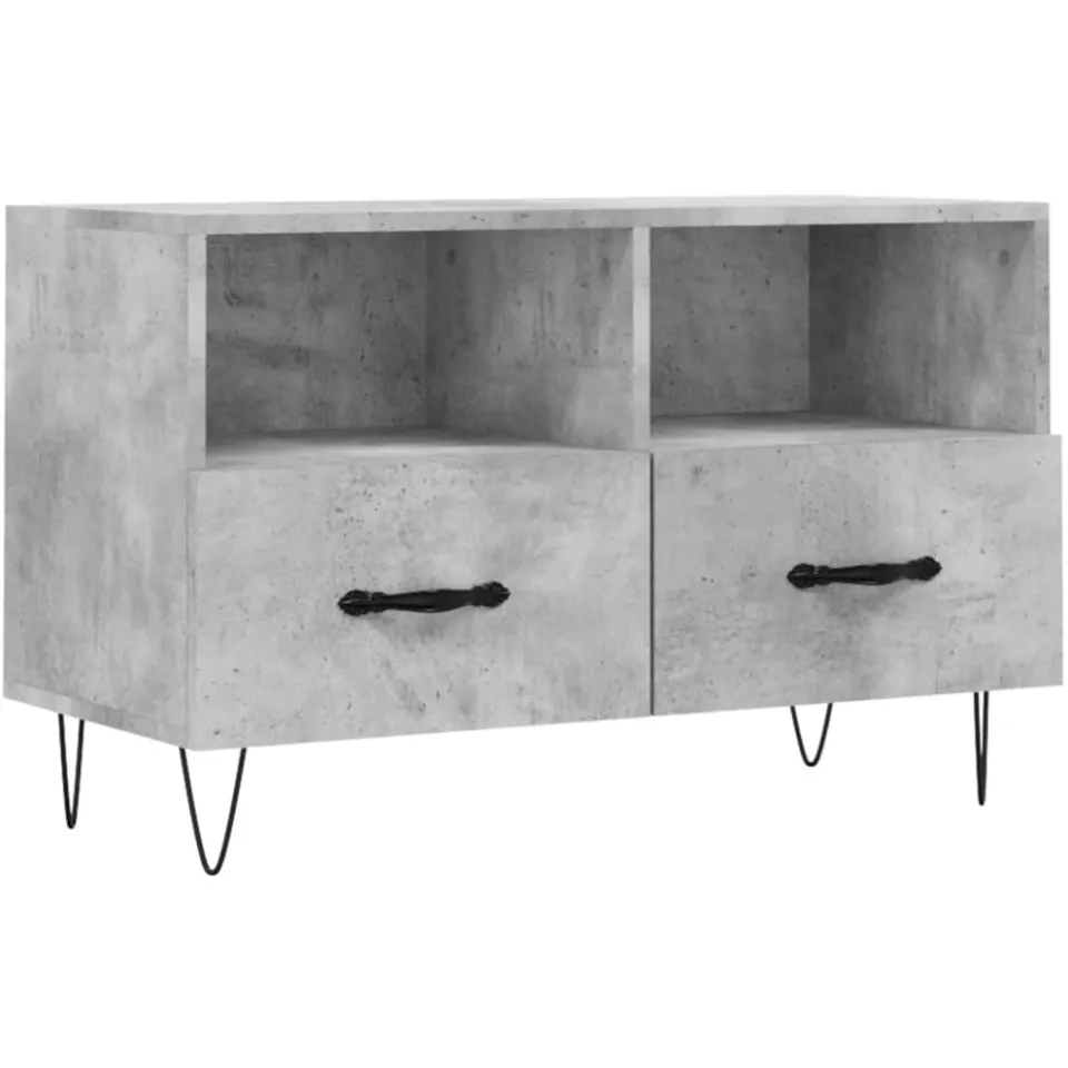 vidaXL Tv-meubel 80x36x50 cm bewerkt hout betongrijs grijs, foto 3