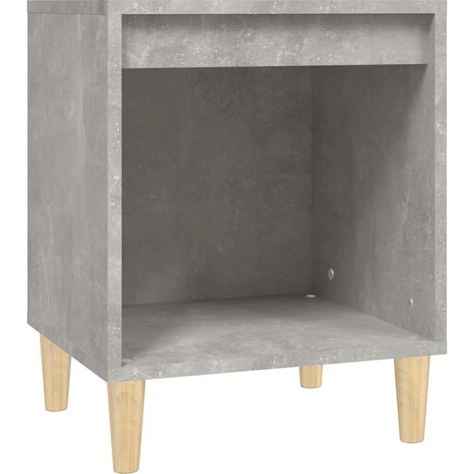 vidaXL Nachtkastjes 2 st 40x35x50 cm betongrijs grijs, foto 4
